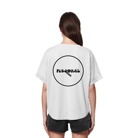 Personal Space - Womens Organic Rolled Sleeves T-Shirt
